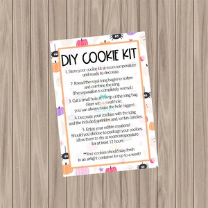 Druckbare Cookie Karte - Halloween Royal Icing DIY Cookie Karte - 3,5 "x 15"