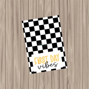 Cookie Karte zum selbst ausdrucken - First Day Vibes - 3.5"x5"