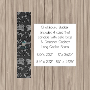 Druckbare Keks-Karte - Chalkboard Box Backer - 4 Größen