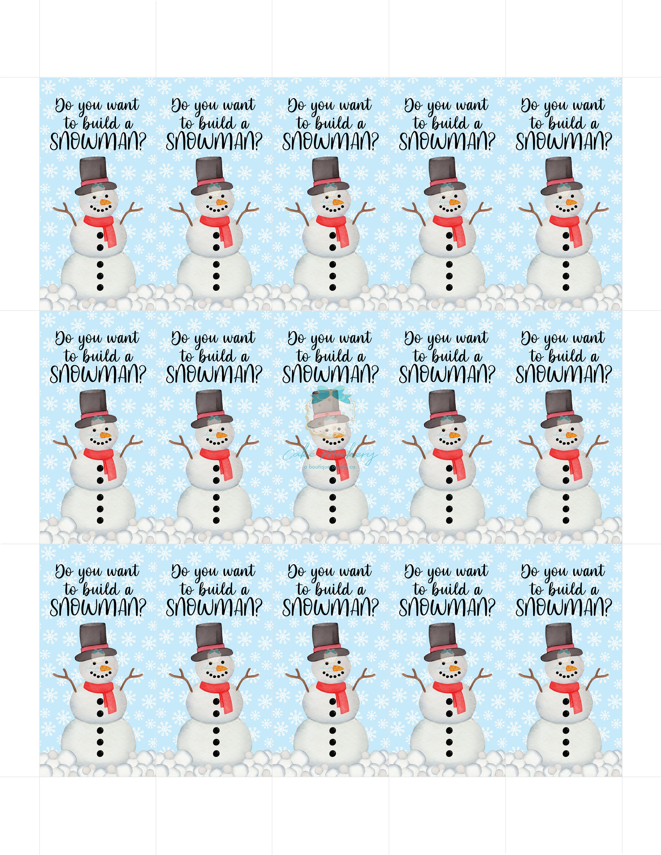 Build A Snowman - Free Printable