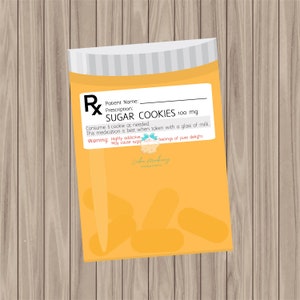 Druckbare Cookie-Karte - Cookie-Pillenflasche - 3,5 "x 5"