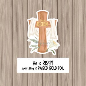 Printed Cookie Card - Die-Cut Gold Cross - 4.25"x 6"