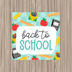 Printable Tag - Back to School - 2&quot; Square