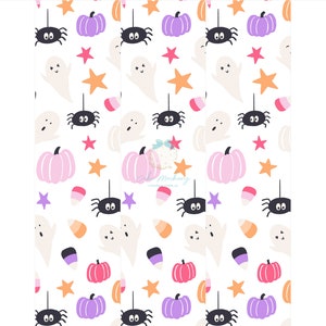 Printable Cookie Card Scattered Halloween Elements Backer - Etsy