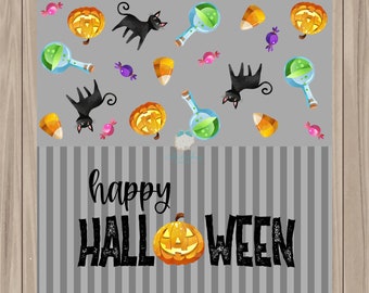 Printable Bag Topper - Happy Halloween - 4" WIDE BAG