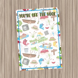 Printable Cookie Card - Off the Hook - 3.5&quot;x5&quot;