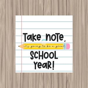 Printable Tag - Take Note - 2" Quadratisch