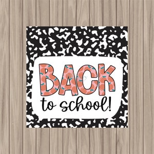 Printable Tag - Back to School - 2&quot; Square