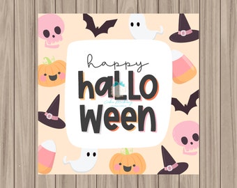 Printable Tag - Happy Halloween - 2" Square
