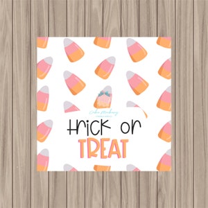 Printable Tag - Trick or Treat - 2&quot; Square