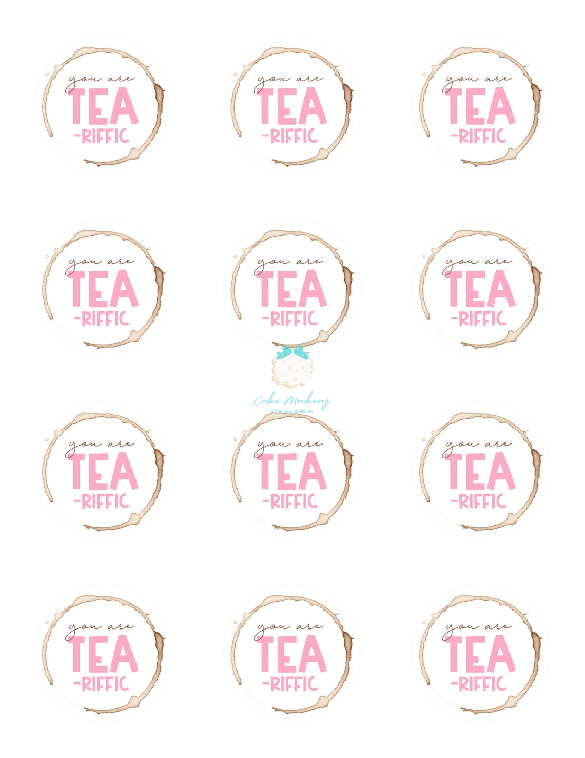 Printable Tag - You Are Tea-riffic - 2