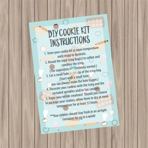Printable Cookie Card - DIY COOKIE KIT - 3.5&quot;x5&quot;