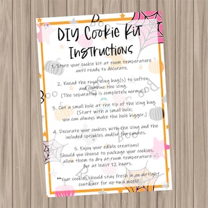 Printable Cookie Card - Halloween (Trendy Colors) DIY Cookie Card - 3.5&quot;x5&quot;
