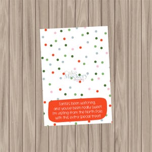 Cookie Karte zum Ausdrucken - Der Weihnachtsmann schaut zu! - 9,5x13cm