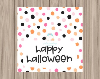 Printable Tag - Happy Halloween - 2" Square