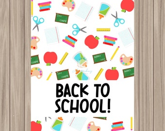 Printable Bag Topper - Back to School - 3" WIDE BAG