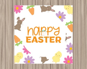 Printable Tag - Happy Easter - 2" Square