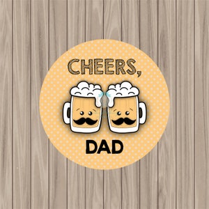 PrintableTag - Cheers Dad/Crumbs Cutters Exclusive - 2&quot; Circle