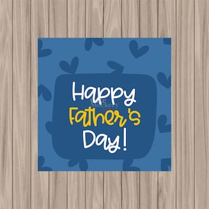 Printable Tag - Happy Father&#39;s Day - 2&quot; Square