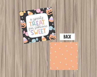 Vorgedruckter PHYSIKALISCHER Anhänger - Spooky Treats - 2 "Quadrat