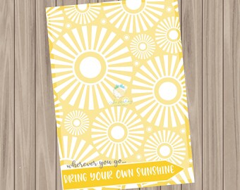 Printable Cookie Card - Sunshine - 3.5"x5"