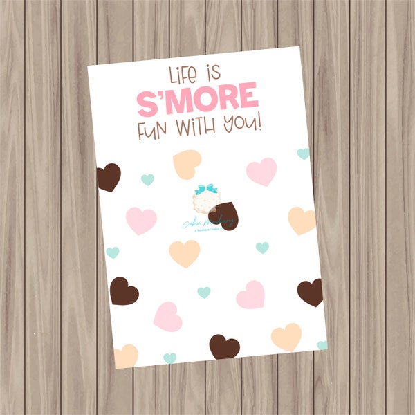 Printable Cookie Card - S'more Fun With You - 3.5"x5"