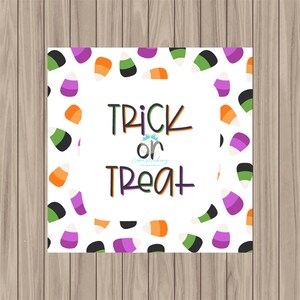 Printable Tag - Trick or Treat - 2&quot; Square