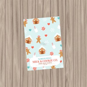 Druckbare Kekskarte - Milk & Cookie Co - 3.5 "x 5"