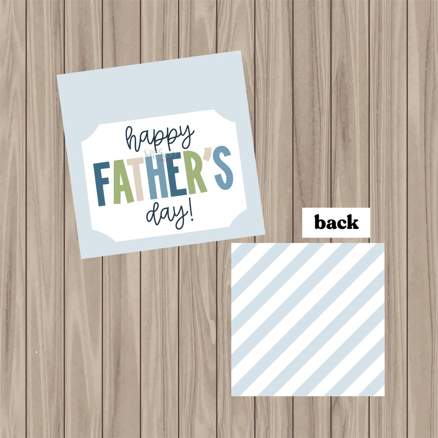 Pre-printed PHYSICAL Tag - Happy Father's Day - 2" X 2" Square - Etsy