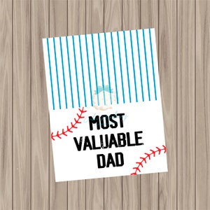 Bedruckbarer Taschendeckel - Most Valuable Dad - 3,125 "breit x 10 cm hoch (3,125" x 2" wenn gefaltet)