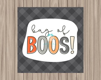 Etiqueta Imprimible - Bolsa de Boos - Cuadrado de 2"