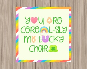 Printable Tag - Cereal-sly My Lucky Charm - 2" Square