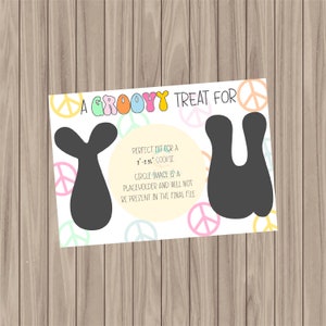 Druckbare Keks-Karte - Groovy Treat for You - 3,5 "x 15"