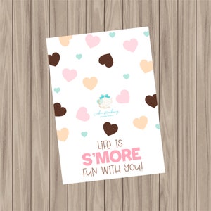 Druckbare Keks-Karte - S'more Fun With You - 3.5"x15"