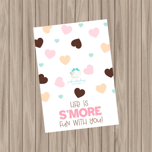 Printable Cookie Card - S'more Fun With You - 3.5"x5"