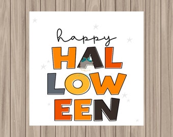 Printable Tag - Happy Halloween - 2" Square