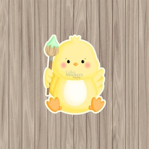 Carte à biscuits imprimée - Poussin découpé (& PYO) - 4,5 x 5,75 po