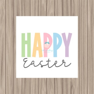 Printable Tag - Happy Easter - 2" Square