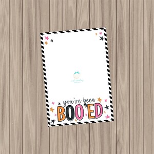 Druckbare Cookie-Karte - You've Been Boo'ed - 3,5 "x 5"