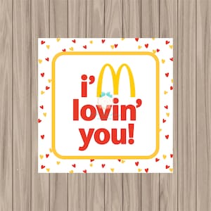 Druckbare Tag - I'm Lovin' You - 5 cm Platz