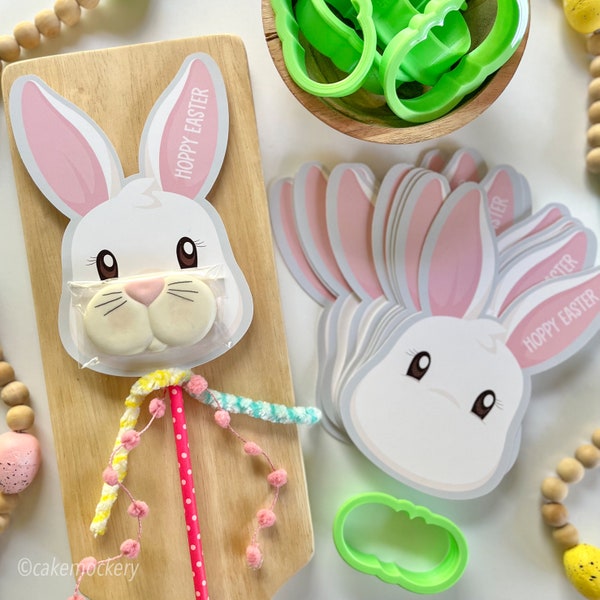 Printed Cookie Card - Bunny Face - 4.25"x 6.25"