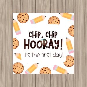Printable Tag - Chip, Chip HOORAY! - 2&quot; Square