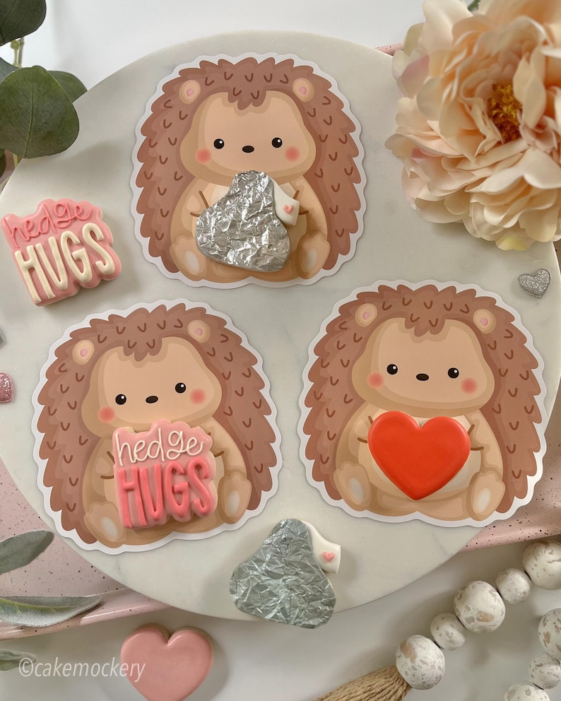 Printed Cookie Card - Hedgehog - 5.25"x 5.25" - Etsy