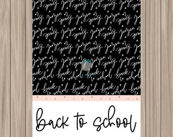 Printable Bag Topper - Back to School - 3" WIDE BAG