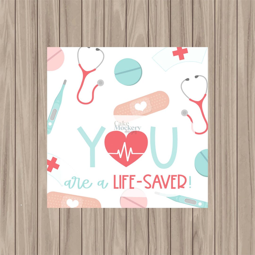 Printable Tag - You Are a Lifesaver - 2" Square - Etsy