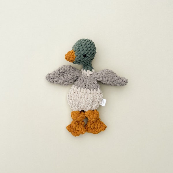 MALLARD DUCK "LOVEY" | Made to Order | Crocheted Handmade Animal | Toy | Easter Basket | Gift | Baby shower Gift