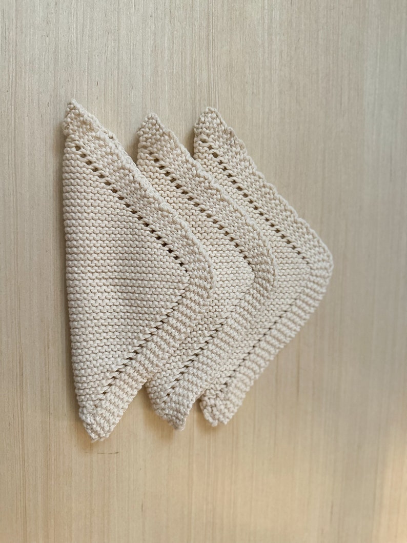 KNIT DISHCLOTH Grandmas Dish Rag Kitchen Towel Housewarming Gift