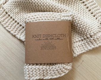 KNIT DISHCLOTH | grandmas dish rag | kitchen towel | housewarming gift | stocking stuffer