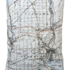 Niagara Vintage Map Pillow FREE SHIPPING image 1
