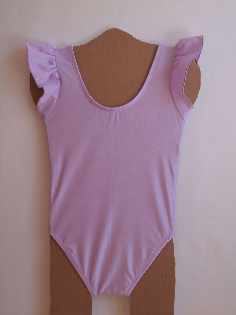 Lavender Dance Set With Flutter Sleeve Leotard Sheer Etsy